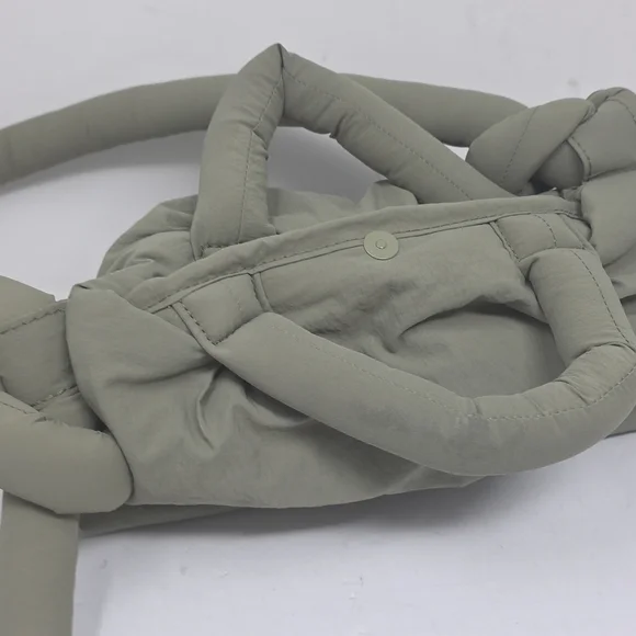 Knot-Accent Olive Green Women’s Shoulder Bag - Picture 12 of 16